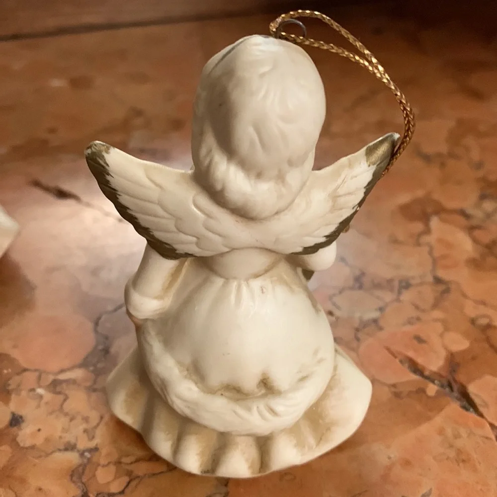 Vintage HOMCO Christmas Angels SET OF 6 BEAUTIFUL ORNIMENTS
